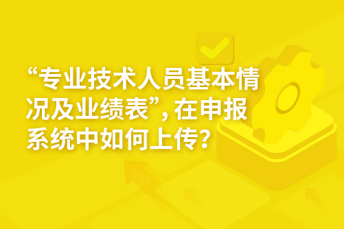 “专业技术人员基本情况及业绩表”，在申报系统中如何上传？